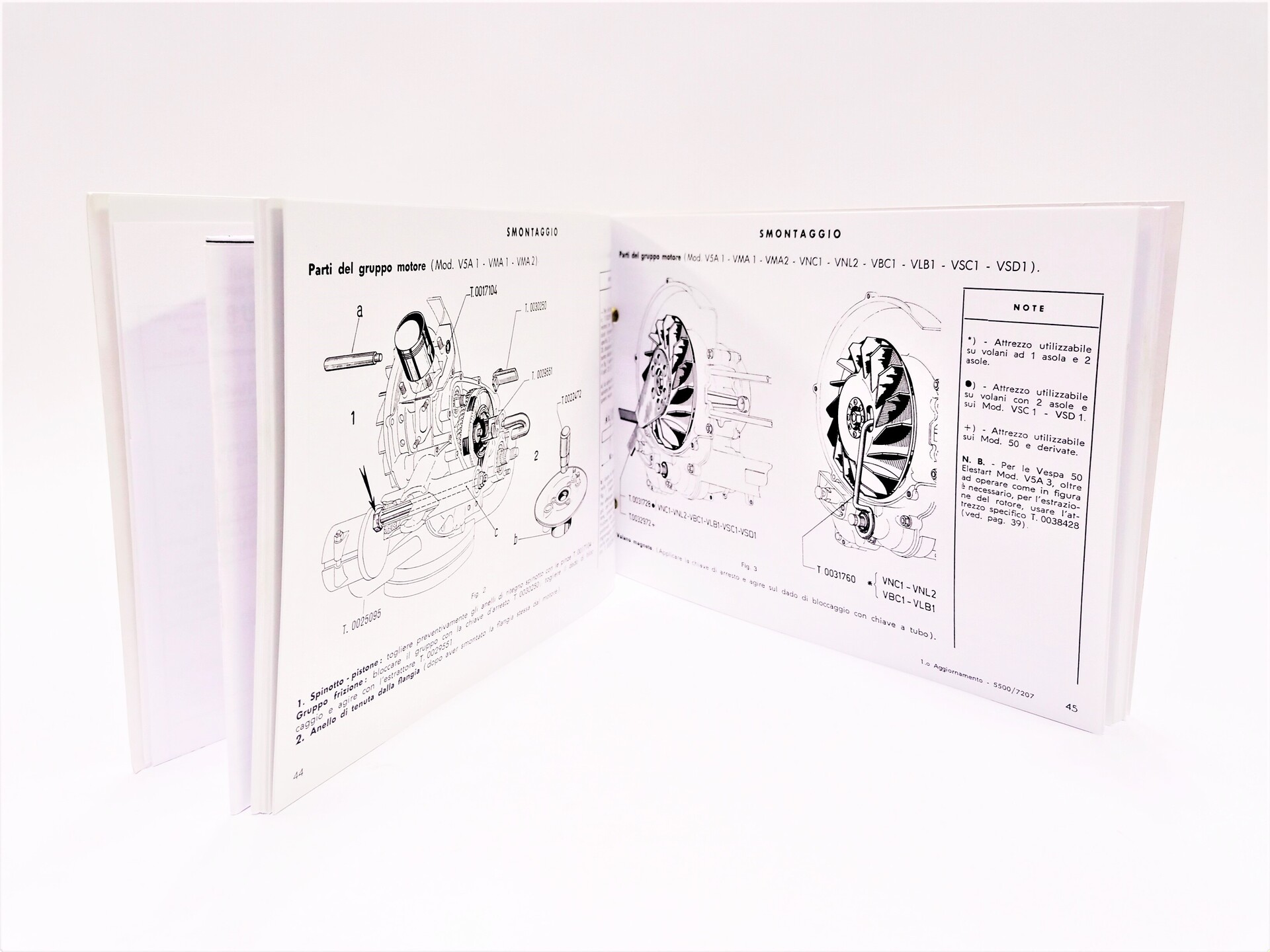 LIBRO ISTRUZIONI PER STAZIONI DI SERVIZIO VESPA 50 N – L – R- SPECIAL -ET3 – PRIMAVERA – SUPER-GTR-VLB-VSC-VSE